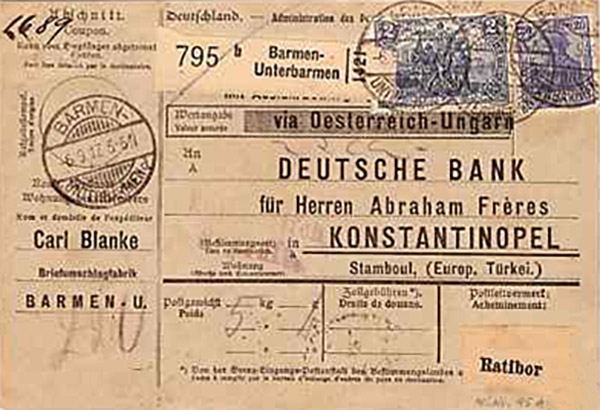 Parcel Card, 1917