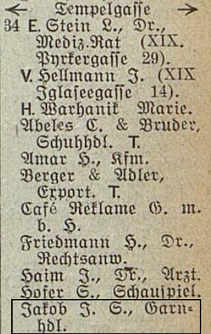 Lehmann’s Vienna Directory, 1925