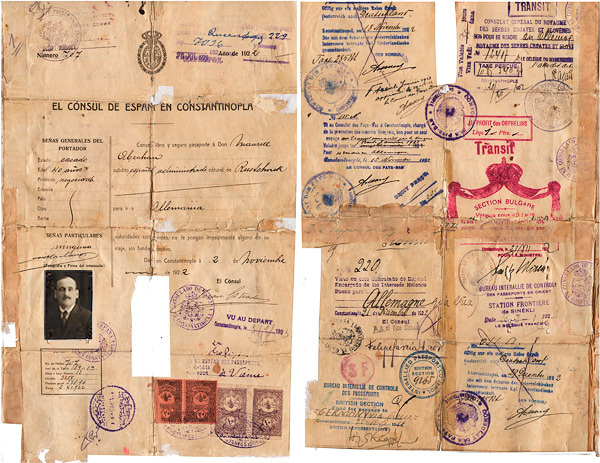 Moritz's Passport, 1922