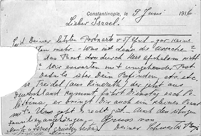 Letter from Ronya, June 9, 1916.