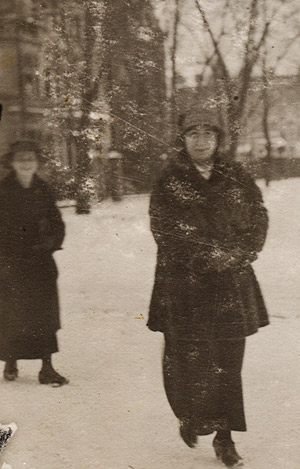 Ronya and Fraulein Ewald, the nanny - Dusseldorf, 1925