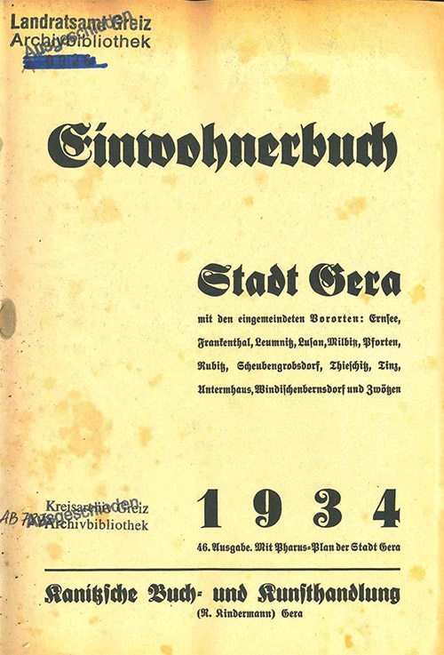1934 Gera Resident Directory