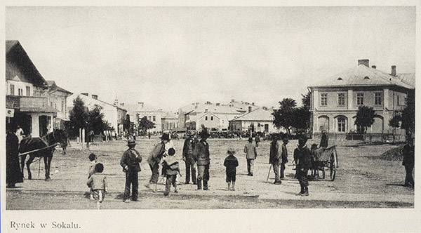 The new market square. In the back is the Jewish quarter. 1906