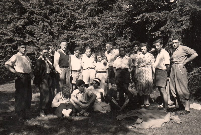 Hachshara group in Jägerslust, Flensburg. 1937.