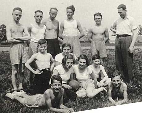 Toni with Bar Kochba group, 1933 or 1934